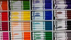 rows and rows of markers